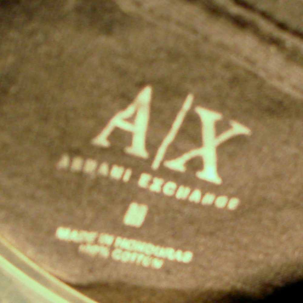 🌷Armani Exchange Logo TShirt Blingy Metal Beads - Picture 3 of 5